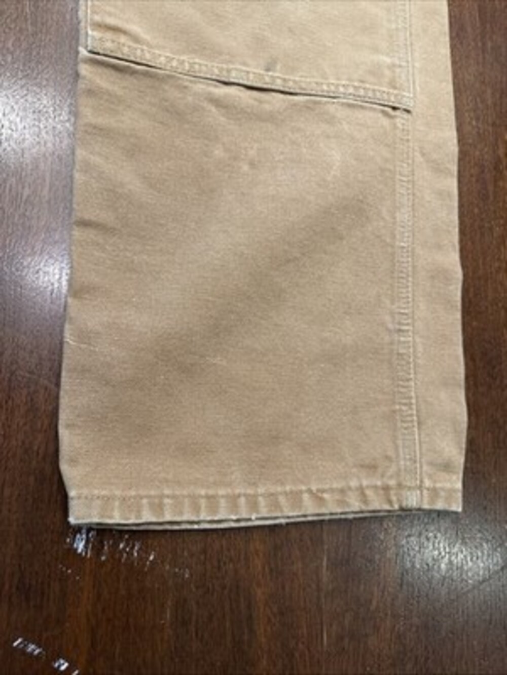 Vintage 90s Carhartt Double Knee Duck Canvas Work Pants Tan 36 X 32 - Picture 8 of 16